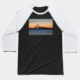 Newport Bridge Sunset, Rhode Island Baseball T-Shirt